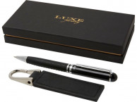 Подарочный набор «Verse» с шариковой ручкой и брелоком, черный