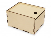 Деревянная подарочная коробка-пенал, М, натуральный, размер M