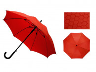 Зонт-трость полуавтомат «Wetty» с проявляющимся рисунком, красный
