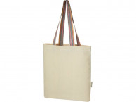 Эко-сумка [Rainbowk из переработанного хлопка с передним карманом, натуральный