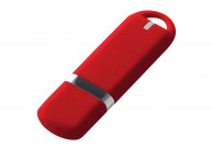 USB 2.0- флешка на 16 Гб, soft-touch, красный, размер 16Gb