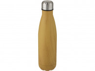 Бутылка «Cove» с вакуумной изоляцией и деревянным принтом, натуральный