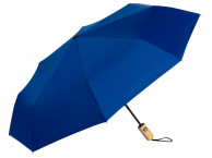 Зонт складной «Lumet» с куполом из переработанного пластика, автомат, синий