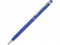 Ручка-стилус металлическая шариковая «Jucy Soft» soft-touch, синий