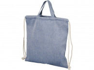 Сумка-рюкзак [Pheebsk из переработанного хлопка, 150 г/мb, синий меланж